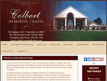Tablet Screenshot of colbertmemorial.com